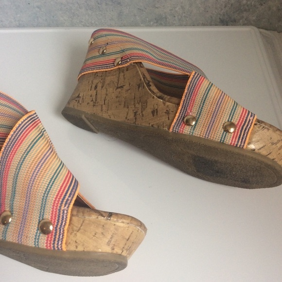 CORK High Heel/Wedge Sandals Size 5 - Picture 5 of 8